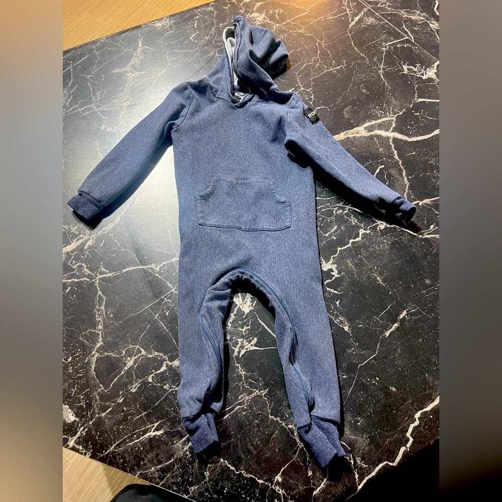 Hooded zip romper